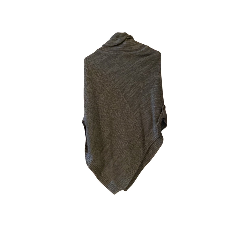 Sonoma Life Style Womens‎ Gray Cowl Neck Poncho L/XL Button Sleeve Detail - Picture 4 of 4